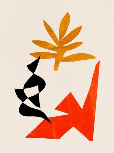 Original Folk Abstract Mixed Media by Ejaaz Haniff