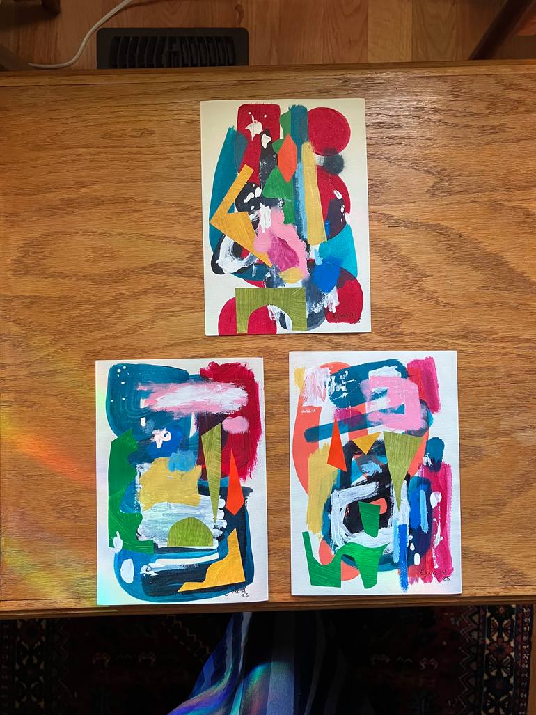 Original Abstract Expressionism Abstract Mixed Media by Ejaaz Haniff