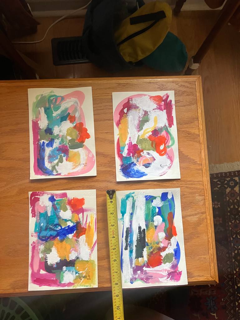 Original Abstract Expressionism Abstract Mixed Media by Ejaaz Haniff