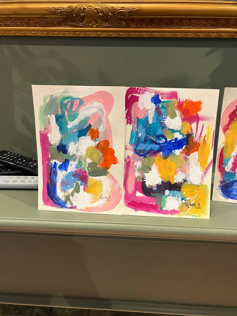 Original Abstract Expressionism Abstract Mixed Media by Ejaaz Haniff