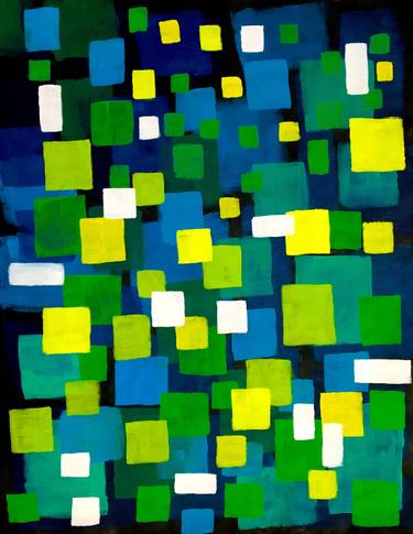 Print of Abstract Expressionism Geometric Paintings by Ejaaz Haniff