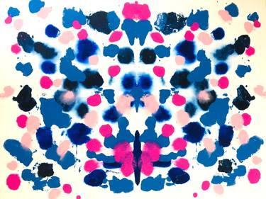 Magenta Pink Blue Inkblot thumb