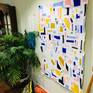 'Fading Memories' Acrylic Painting Abstract Painting Fun Colorful Geometric Pattern Pastel Pink Colors