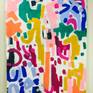 Candy In The Milky Way Galaxy, fun swirling colourful candy coloured shapes floating in outer-space.