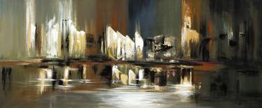 Print of Abstract Cities Paintings by Madhav Fine Art