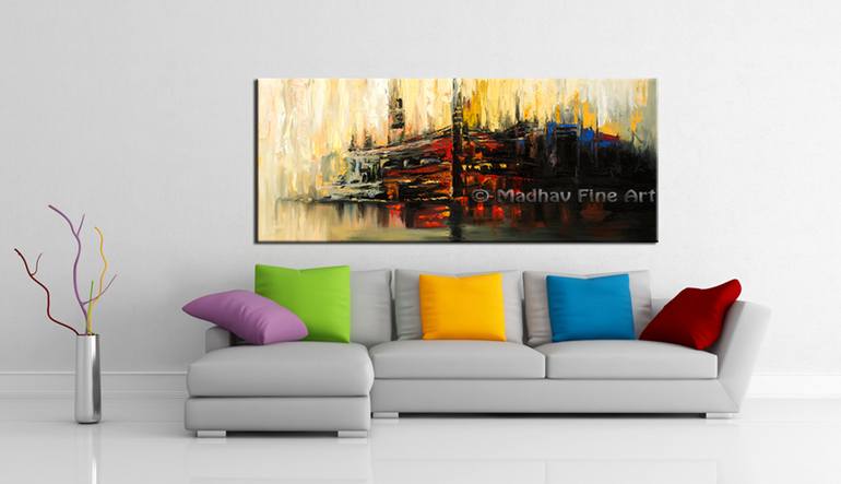Original Art Deco Abstract Painting by Madhav Fine Art