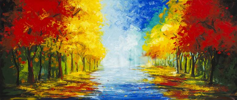 Seasonal Colors 2 Painting by Madhav Fine Art | Saatchi Art