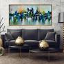 Bridge and the City - Cityscape art category - Black sofa background - golden frame style