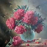 Peonies with strawberry by Andrey Svinin