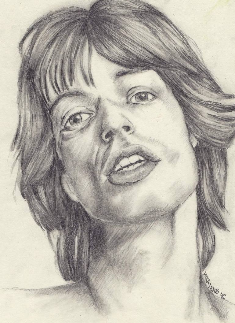 Mick Jagger Drawing by Vesna Kalember | Saatchi Art