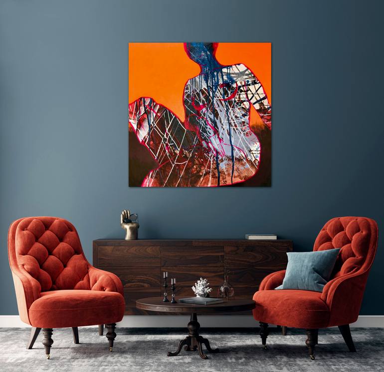Original Abstract Nude Painting by Monika Ewa Hoffmann