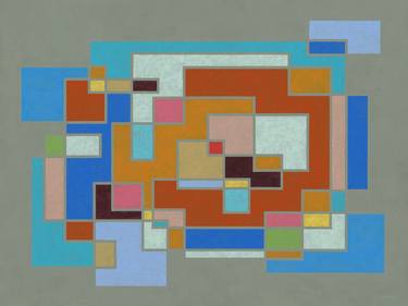 Original Abstract Geometric Paintings by Karen Landrigan