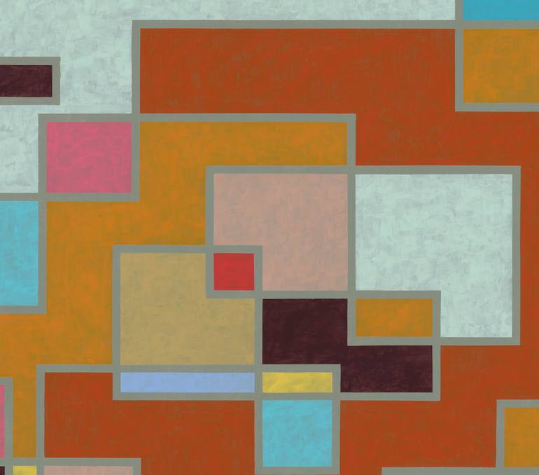 Original Abstract Geometric Painting by Karen Landrigan