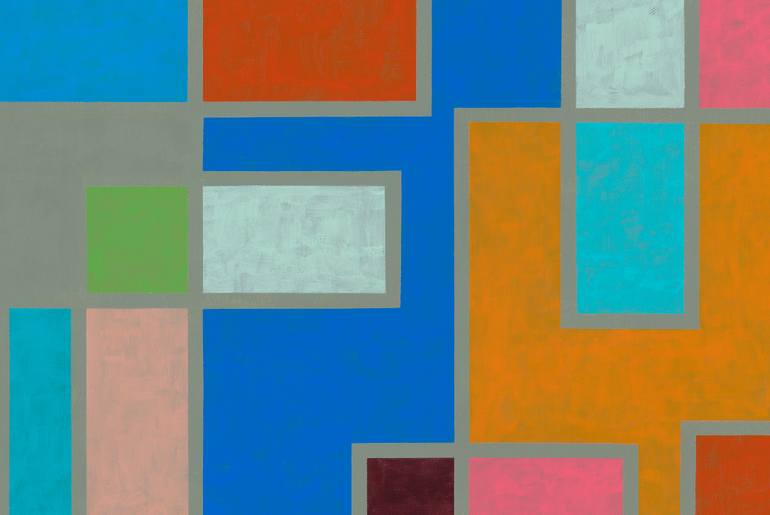 Original Abstract Geometric Painting by Karen Landrigan