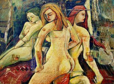 Print of Conceptual Nude Paintings by Jordancho Davidovski