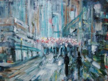 Print of Abstract Expressionism Cities Paintings by Jordancho Davidovski