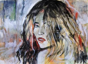 Print of Abstract Expressionism Portrait Paintings by Jordancho Davidovski