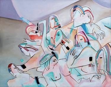 Original Abstract People Paintings by Jordancho Davidovski