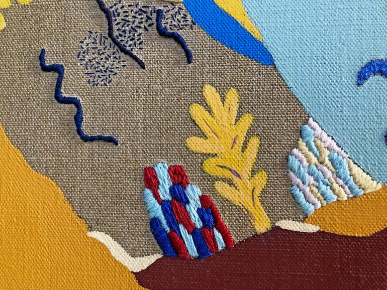 Original Abstract Seascape Painting by Alix Debleue