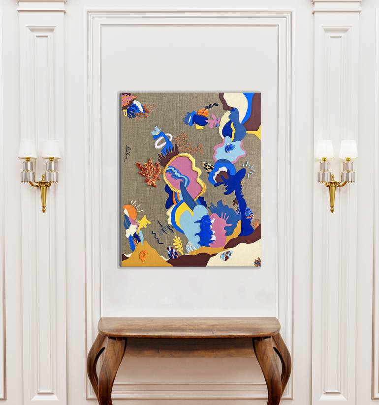 Original Abstract Seascape Painting by Alix Debleue