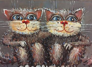 Print of Cats Paintings by Alexandr Kochubey