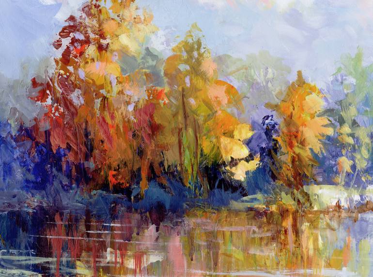 Original Impressionism Landscape Painting by Leon Devenice