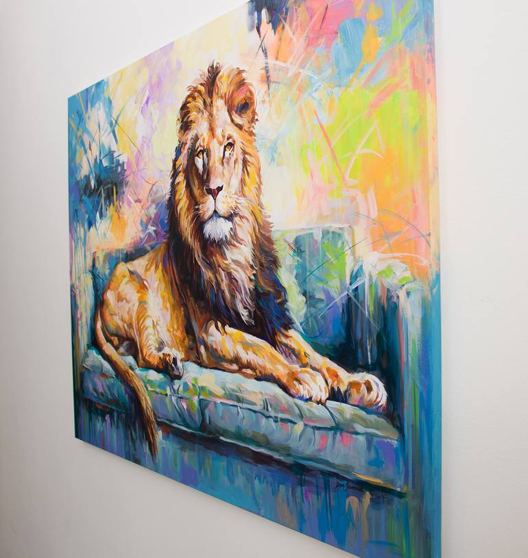 Original Abstract Animal Painting by Leon Devenice