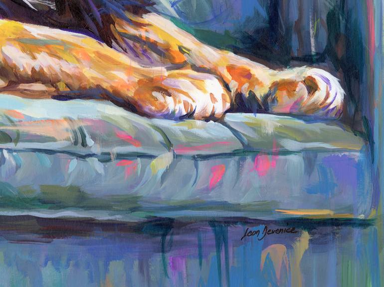 Original Abstract Animal Painting by Leon Devenice