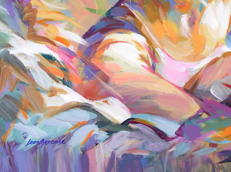 Original Abstract Nude Painting by Leon Devenice