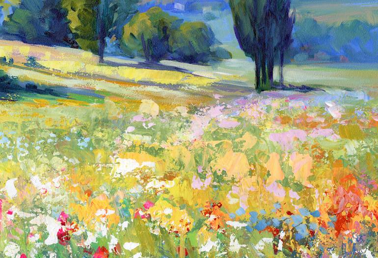 Original Art Deco Landscape Painting by Leon Devenice