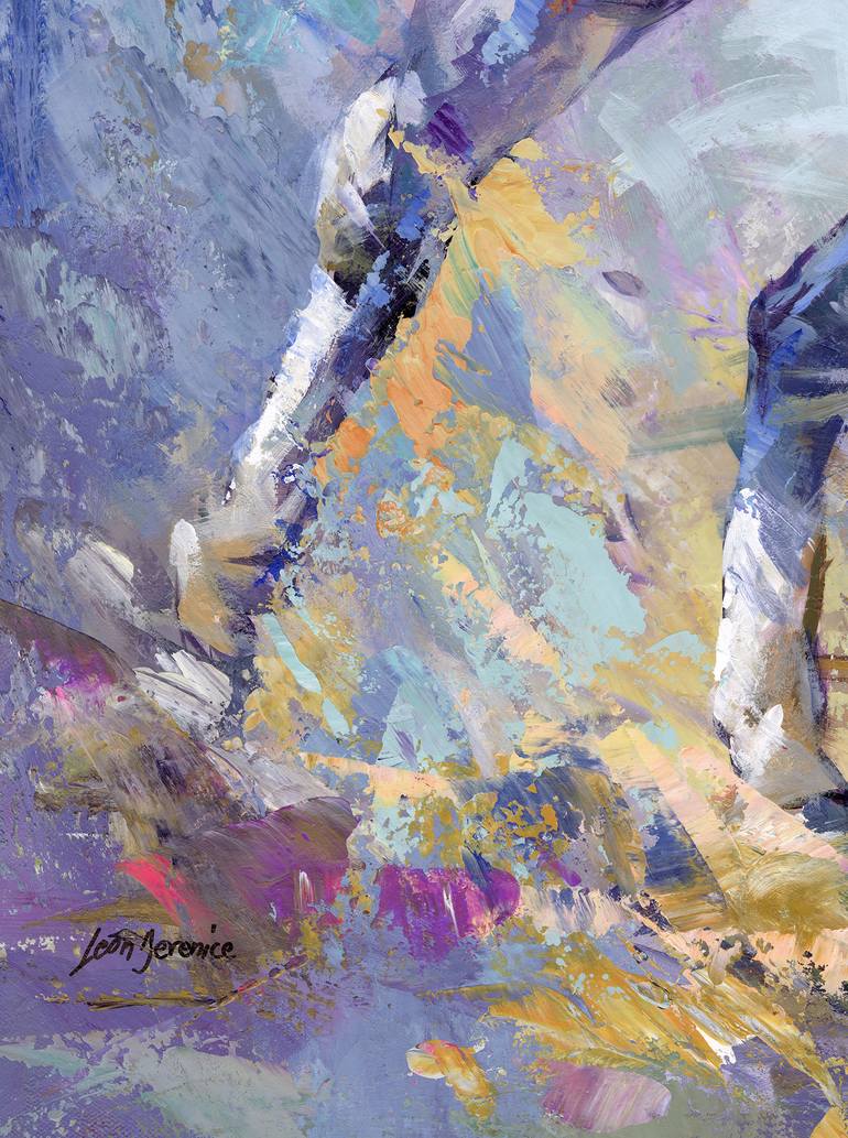 Original Abstract Expressionism Horse Painting by Leon Devenice