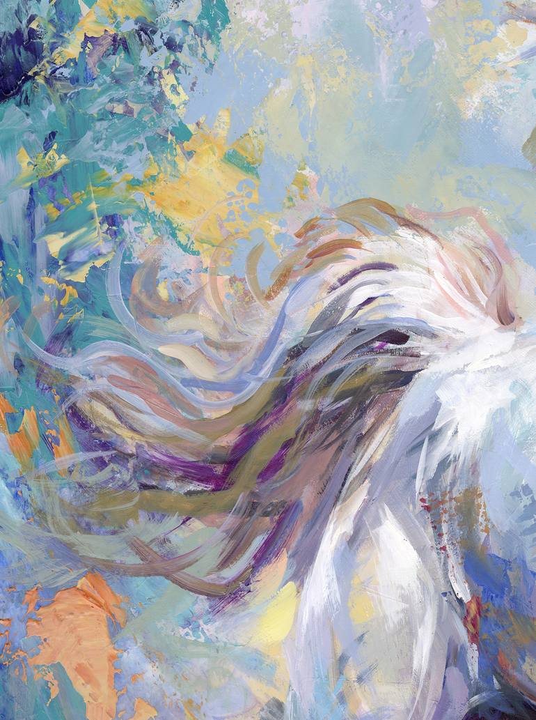 Original Abstract Expressionism Horse Painting by Leon Devenice