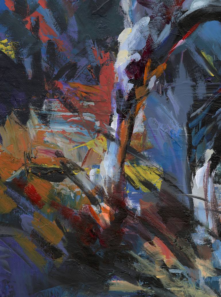 Original Abstract Horse Painting by Leon Devenice