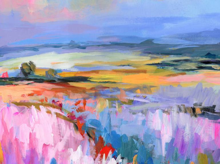 Original Abstract Expressionism Landscape Painting by Leon Devenice