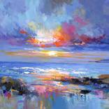 California Coast at Sunset by Leon Devenice