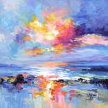 Sunset Over the California Coast by Leon Devenice
