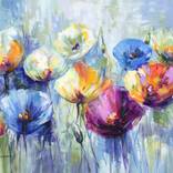 Joyful Poppies in Spring Light by Leon Devenice