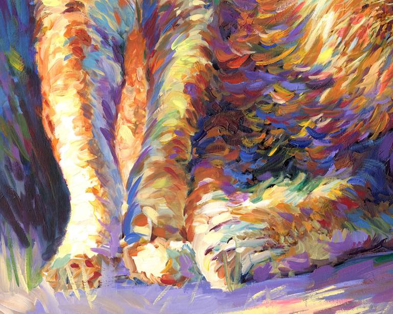 Original Impressionism Animal Painting by Leon Devenice