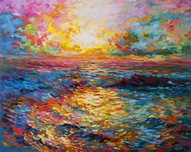 Original Impressionism Seascape Paintings by Leon Devenice