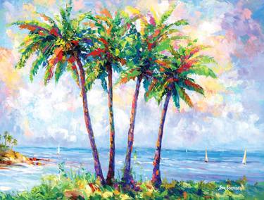 Original Beach Paintings by Leon Devenice
