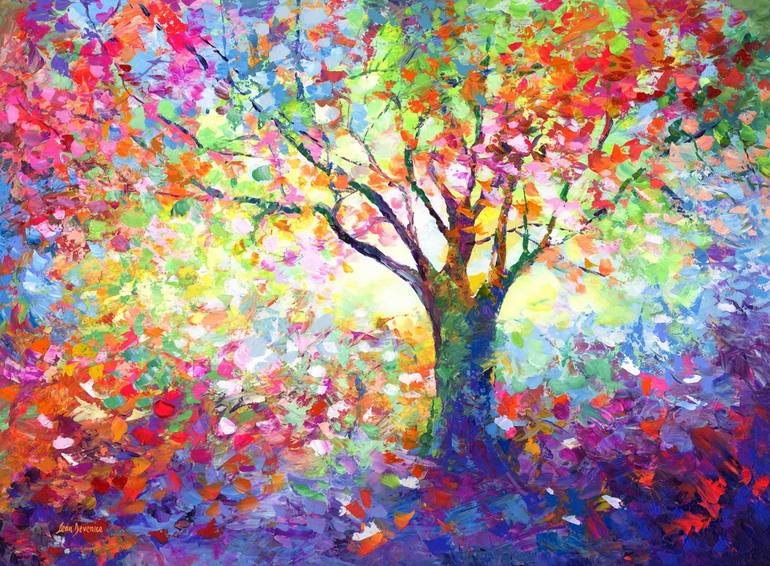 Colorful Tree Art Fall Tree Painting Activity Fun With Mama