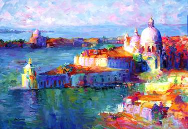 Original Impressionism Cities Paintings by Leon Devenice