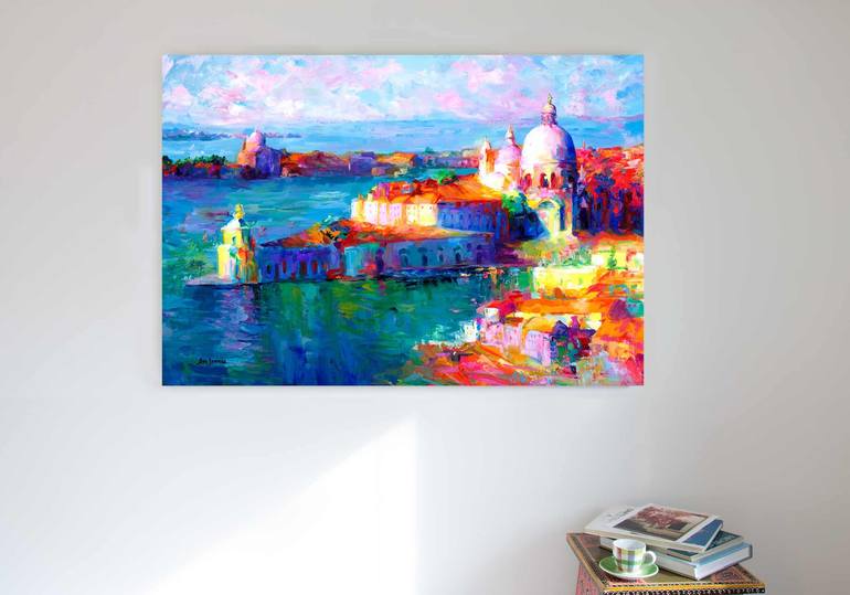 Original Impressionism Cities Painting by Leon Devenice