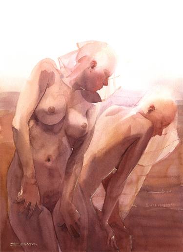 Print of Figurative Nude Paintings by Renato Palmuti