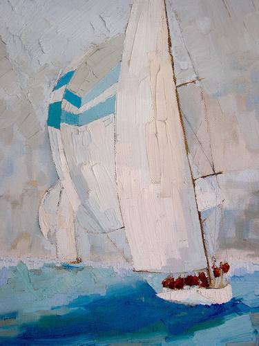 Print of Abstract Sailboat Paintings by Fred Hadtke