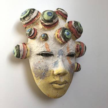Thought Bubbles (ceramic wall mask) thumb