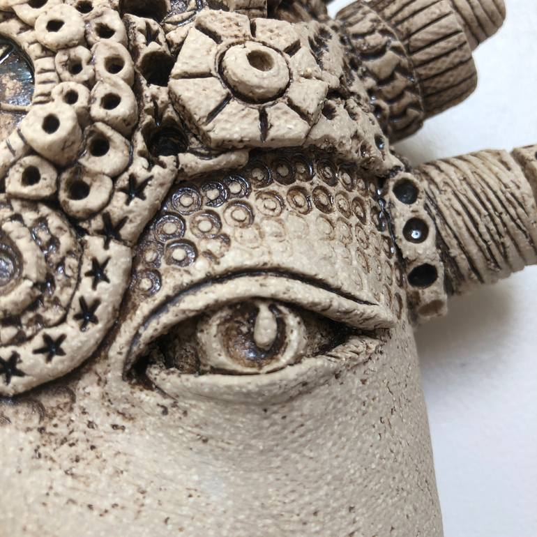 Harmony (ceramic wall mask) Sculpture by Jenny Chan | Saatchi Art