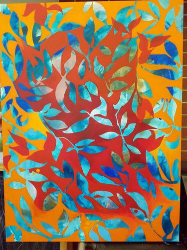 Print of Abstract Expressionism Floral Paintings by Nick Rutten