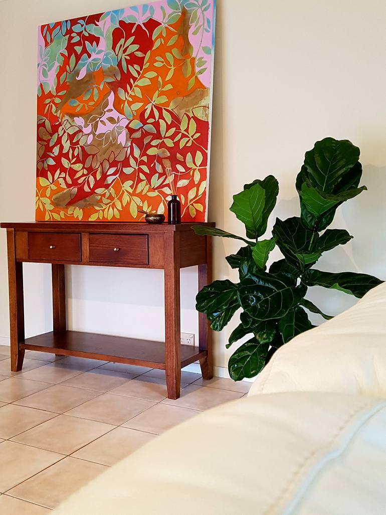 Original Abstract Floral Painting by Nick Rutten