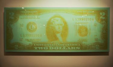 Mint/Gold Jefferson - 2 Dollar Bill thumb